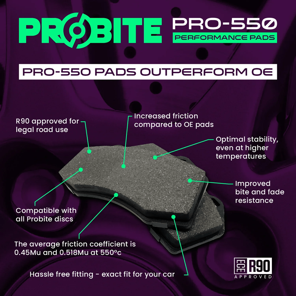 Probite PRO-550 Performance Brake Pads to suit Megane 2 & clio 3 RS