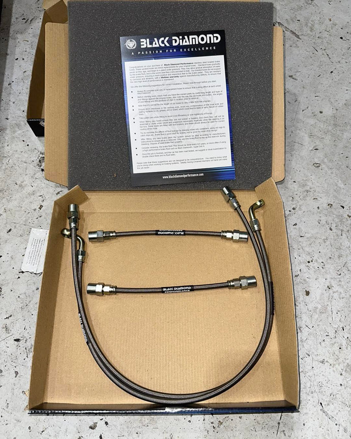 braided brake link kit by black diamond to suit clio 3 197 200