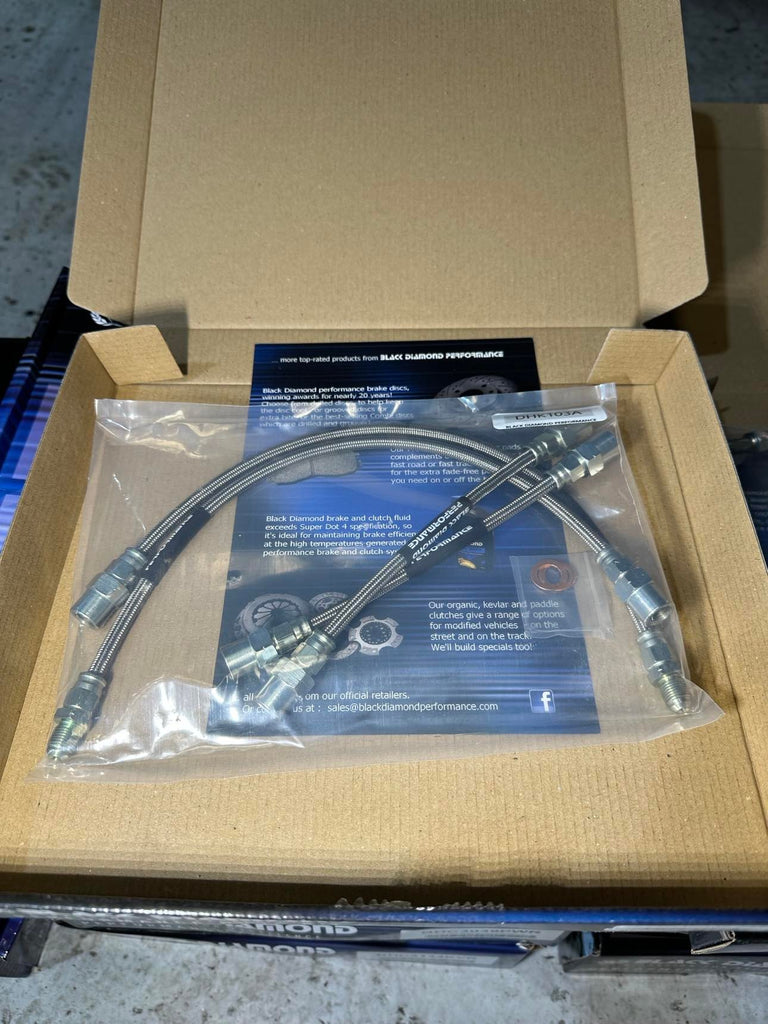 braided brake link kit by black diamond to suit clio 172 182