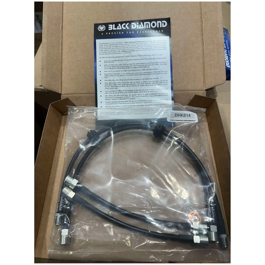 braided brake hose kit by black diamond to suit clio 4 RS