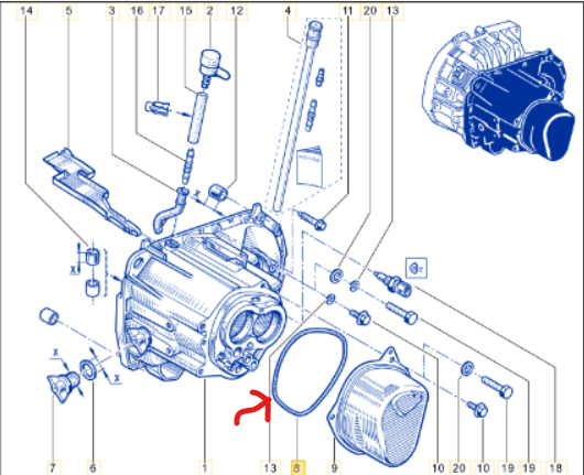JC5 End casing seal  8200117602